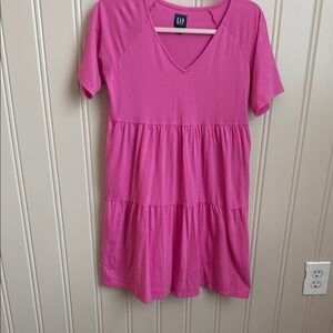 GAP Vibrant Pink Layered Dress